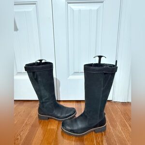 ECCO- Women Black Leather/Suede riding boots